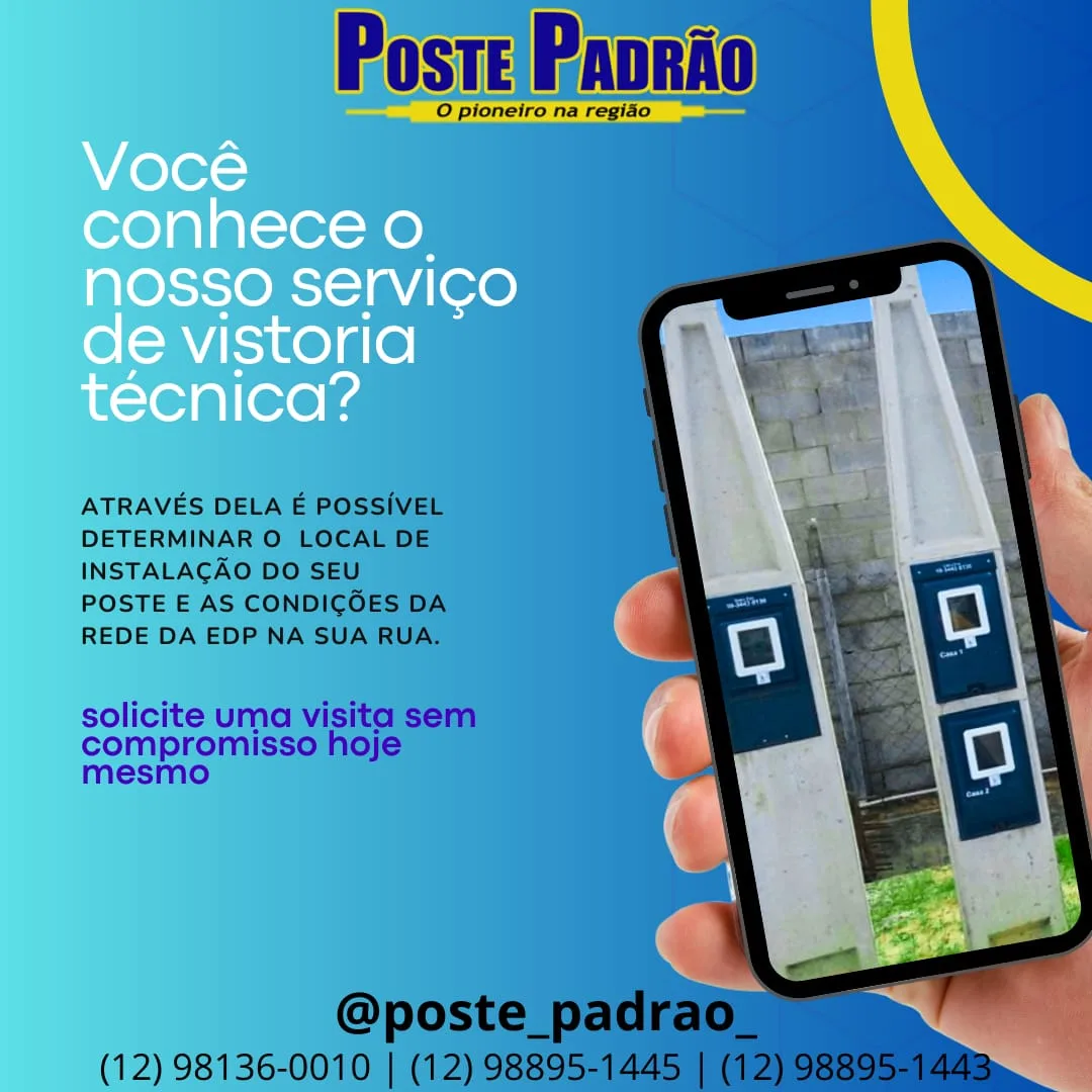 Serviço de vistoria técnica - Poste Padrão Caraguatatuba