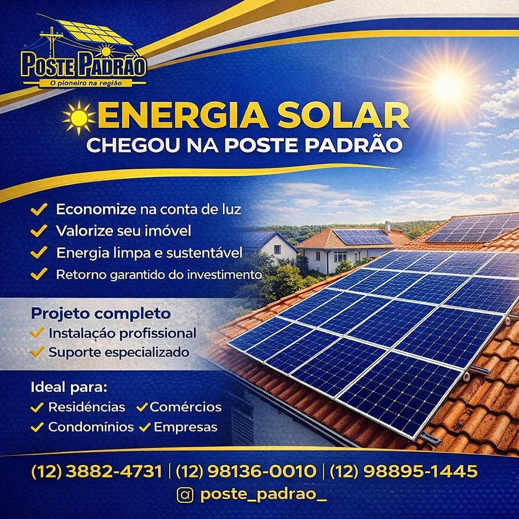 Energia solar chegou na Poste Padrão